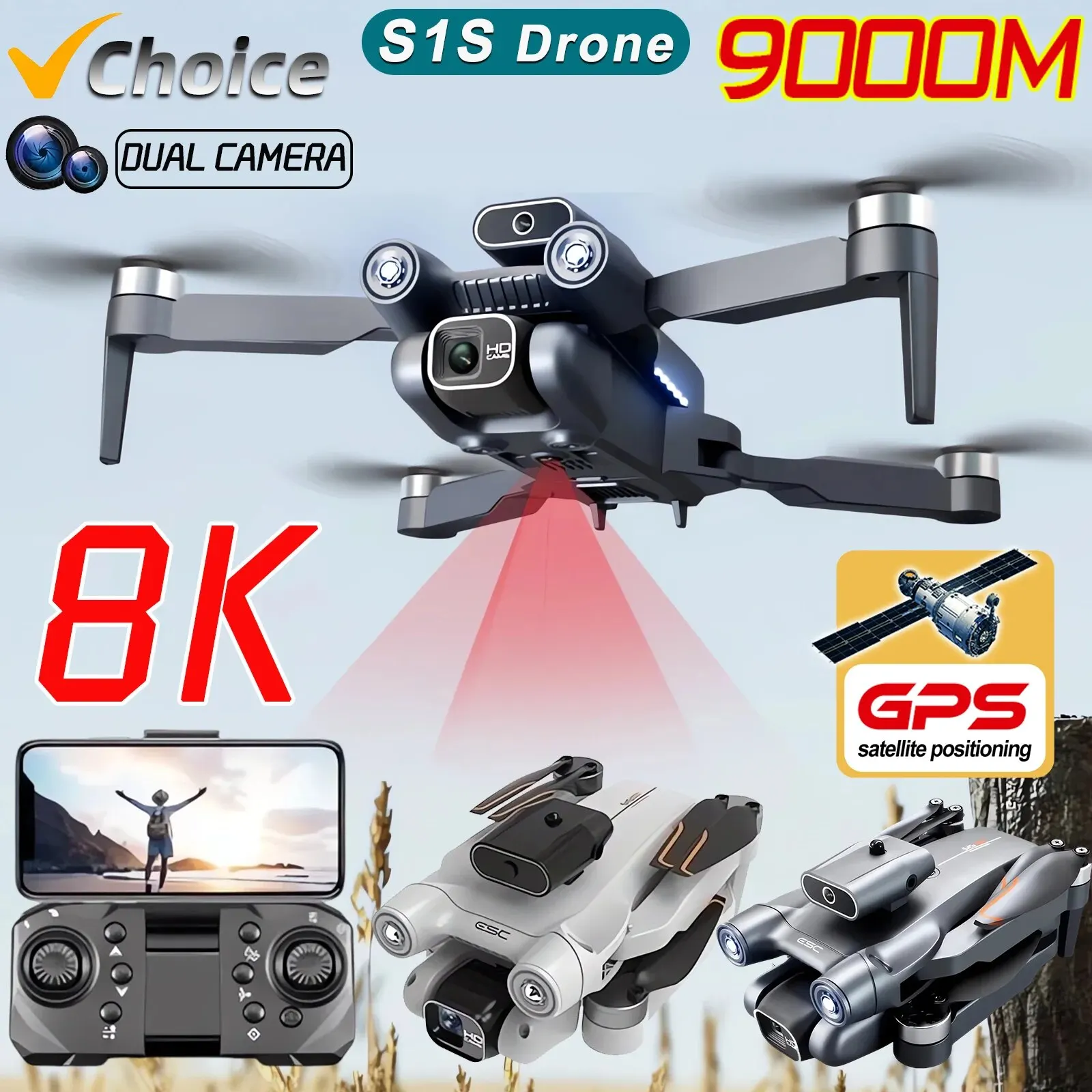 Drone Camera 4K - Nowy S1S 5G GPS Drone Camera